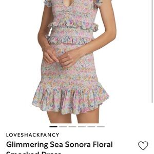 LoveShackFancy Multicolor Textured Dress